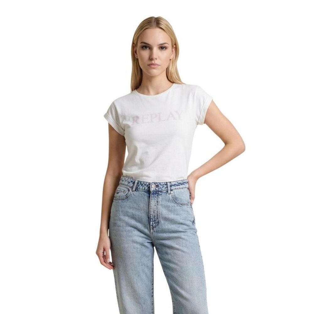 Replay White Cotton Women's T-Shirt